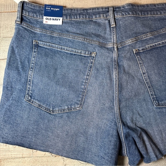 Old Navy O.G. Straight Shorts Cut Off Size 26 High Rise Secret Smooth Pockets - Picture 13 of 16